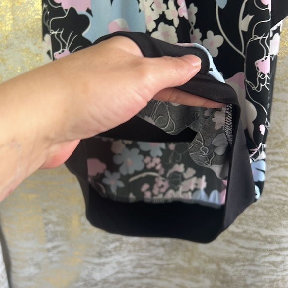 Jessica Petite Black Floral Print Sleeveless Top Size M - Picture 5 of 12